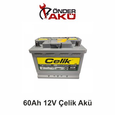 60Ah 12V Çelik Akü