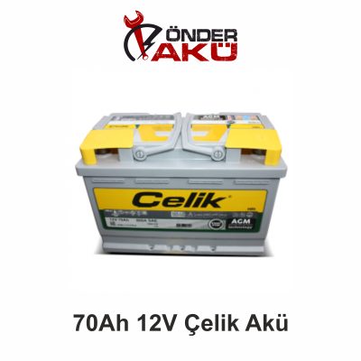 70Ah 12V Çelik Akü